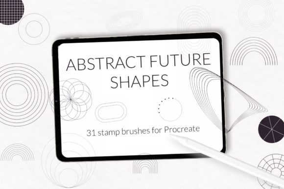 Abstract Futuristic Shapes for Procreate
