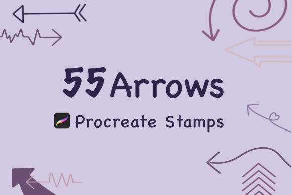 Arrows Procreate Brush Stamp: Fast Design Tools
