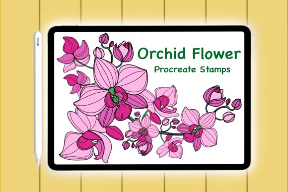 Elevate Your Art with the Procreate Orchid Floral Doodle Brush