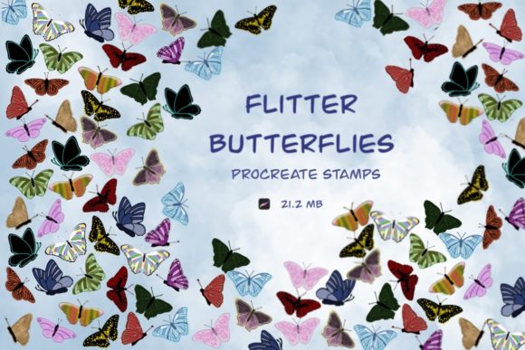Elevating Digital Art with Flitter Butterflies Procreate Stamps and Textured Brushes