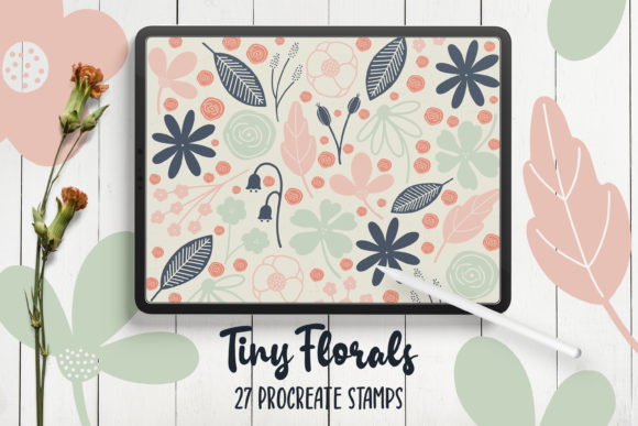 Hand Drawn Florals: Procreate Stamps for iPad