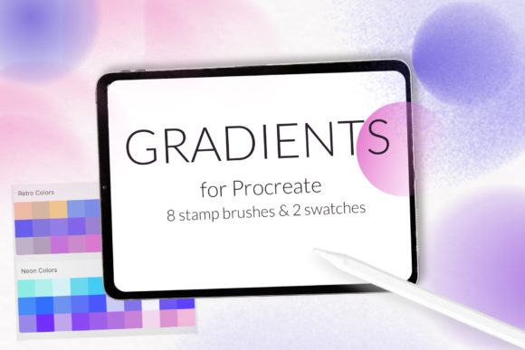 Ignite Your Digital Art with Gradient Shapes and Retro Neon Procreate Tools