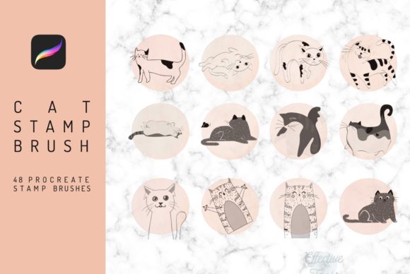 Integrating the 48 Procreate Cat Stamp Brush into Professional Digital Workflows