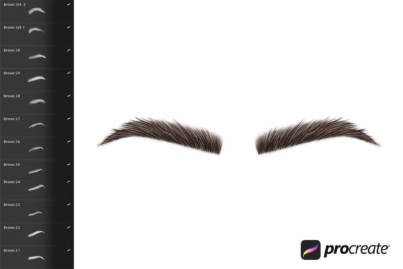 Mastering Digital Portraits with Eyebrows Procreate Stamps