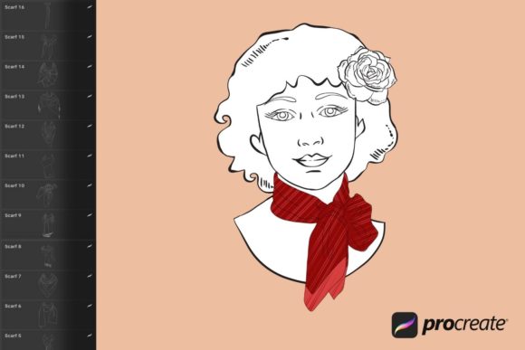 Mastering Texture and Flow with Scarf Procreate Stamps