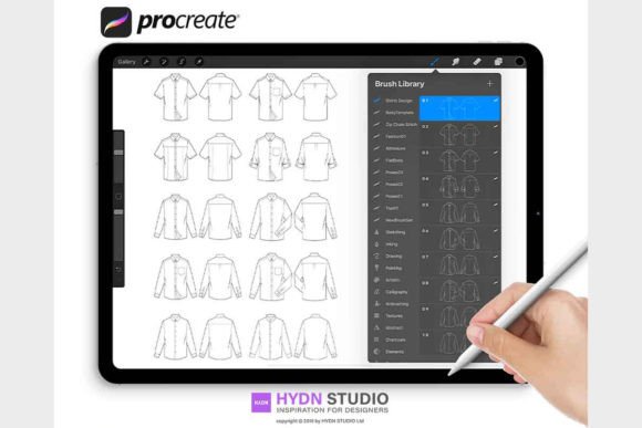 Optimizing Fashion Workflows with the Shirts Design Set Procreate Stamp Brushes