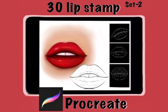 Strategic Visual Communication with the Procreate 30 Lip Stamps Set