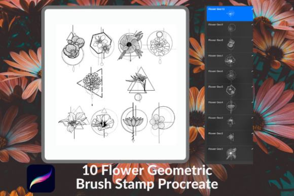 Unlocking Creative Potential: A Guide to Flower Geometric Brush Stamps in Procreate
