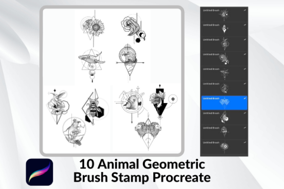 Unlocking Creative Potential with Brush Stamp Procreate: 10 Animal Geometric Designs