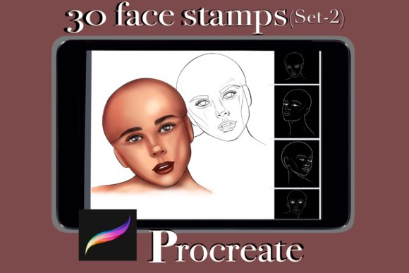 Unlocking Creative Speed with the 30 Female Procreate Face Stamp Set 2