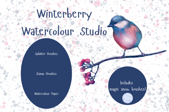 Winterberry Watercolour for Procreate: Festive Digital Art